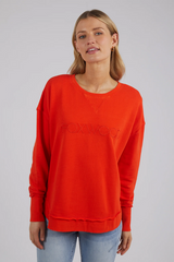 Foxwood Simplified Crew - Bright Red