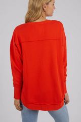 Foxwood Simplified Crew - Bright Red