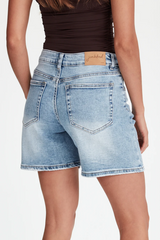 Junk Food Bronte Denim Shorts - BLUE