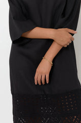 Adorne Vintage Link Toggle Bracelet - Gold