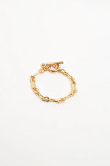 Adorne Vintage Link Toggle Bracelet - Gold