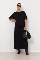 Adorne Knot Handle Dumpling Bag - Black