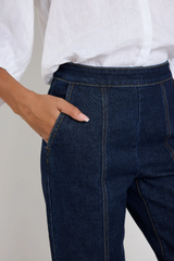 By Rosa Imperial Flat Front Wide Leg Jean - Indigo