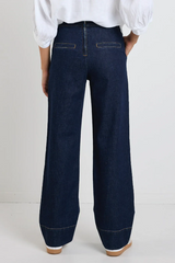 By Rosa Imperial Flat Front Wide Leg Jean - Indigo