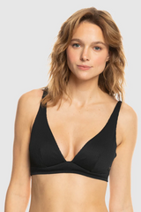 Roxy Rib Roxy Love The Roller Bikini Top - BLACK
