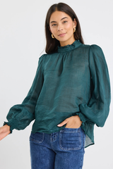By Rosa Poet LS High Neck Top - Forest