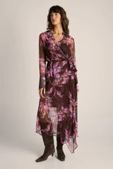 Fate & Becker Isla Wrap Dress - Dark Flower Print
