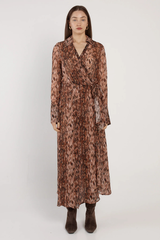 Fate & Becker Isla Wrap Dress - Snake Print