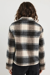 Ivy & Jack Sweeping Check Soft Jacket - Grey Check
