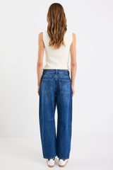 Stories Be Told Campus Tie Waist Barrel Jeans -