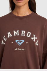 Roxy Allday Womens Crew Neck Sweater - CACAO