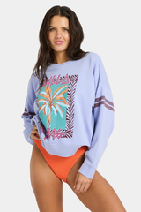 Billabong Echo Crew Fleece Top - TWILIGHT BLUE