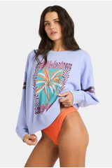 Billabong Echo Crew Fleece Top - TWILIGHT BLUE