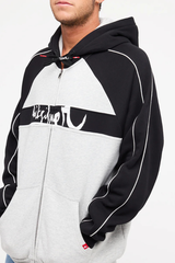 Quicksilver YG Operator Zip Up Hoodie - LIGHT GREY HEATHER