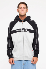 Quicksilver YG Operator Zip Up Hoodie - LIGHT GREY HEATHER