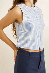 Rhythm Vista Stripe Vest - BLUE