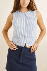 Rhythm Vista Stripe Vest - BLUE