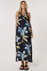 Fate & Becker Athena Maxi Dress - Black Floral