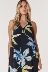 Fate & Becker Athena Maxi Dress - Black Floral