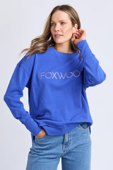 Foxwood Simplified Metallic Crew - Blue