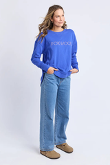 Foxwood Simplified Metallic Crew - Blue
