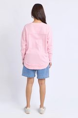 Foxwood Simplified Metallic Crew - Pink/Green