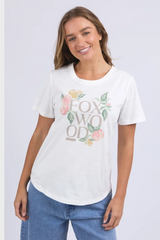 Foxwood Wild Rose Tee - Vintage White
