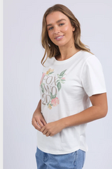 Foxwood Wild Rose Tee - Vintage White