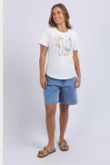 Foxwood Wild Rose Tee - Vintage White