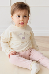 Jamie Kay Bobbie Sweatshirt - Parchment Little Love Violet