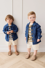 Jamie Kay Romeo Twill Jacket - Mid Indigo Denim