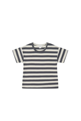 Jamie Kay Hunter Pima Tee - Lava/Tofu Stripe