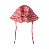 Nature Baby Gingham Sunhat - Red Check