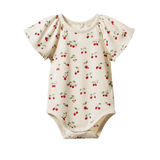 Nature Baby Faye Bodysuit - Strawberry Blush Print