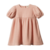 Nature Baby Albertine Dress Muslin - Rose Dust