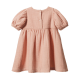Nature Baby Albertine Dress Muslin - Rose Dust