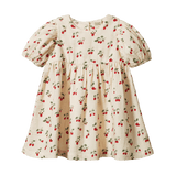 Nature Baby Albertine Dress Muslin - Strawberry Blush Print