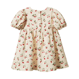 Nature Baby Albertine Dress Muslin - Strawberry Blush Print