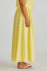 Sass Helmi Broderie Full Skirt - Yellow