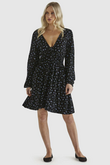 Sass Laurette Dress - Black Ditsy