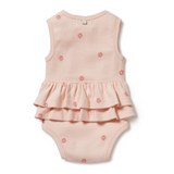 Wilson & Frenchy Petit Soleil Organic Ruffle Bodysuit - Pale Pink