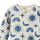Nature Baby Henley Pyjama Suit - Twilight Print