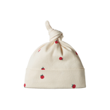 Nature Baby Knotted Beanie - Raspberry Print