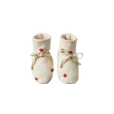 Nature Baby Booties - Raspberry Print