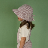 Nature Baby Gingham Sunhat - Twilight Check