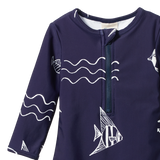 Nature Baby One Piece Bathing Trunks - Atlantic Navy Print