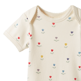 Nature Baby S/S Bodysuit - Delphine Print