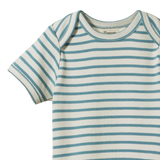 Nature Baby Short Sleeve Bodysuit - Mineral Sailor Stripe