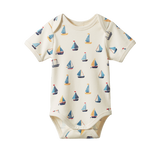 Nature Baby S/S Bodysuit - Regatta Print