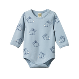 Nature Baby Stretch Jersey L/S Bodysuit - Cottage Bunny